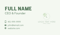 Green Leaf Lettermark  Business Card Image Preview