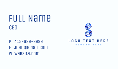 Flooring Brick Letter S Business Card Image Preview