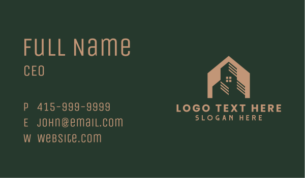 Brown Home Condominium Business Card Design Image Preview