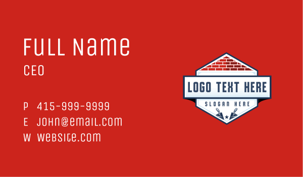 Brick Masonry Renovation Business Card Design Image Preview