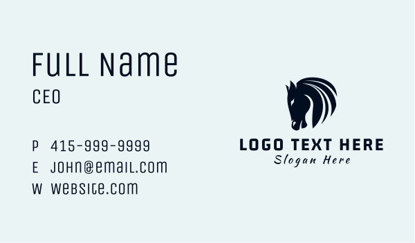 Horse Equine Silhouette Business Card Design Image Preview