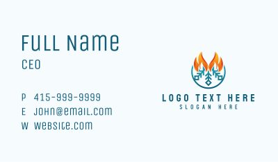 Flame Cooling Breeze Business Card Image Preview
