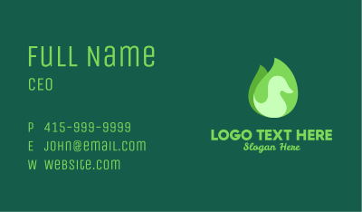 Green Eco Bird Business Card