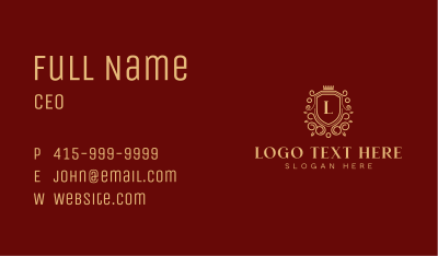 Shield Royalty Crest Business Card Image Preview
