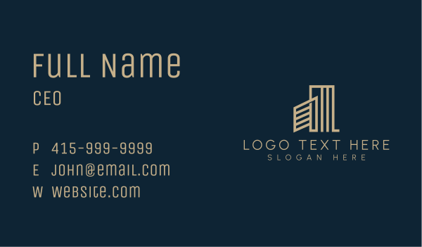 Realty Building Architecture Business Card Design Image Preview
