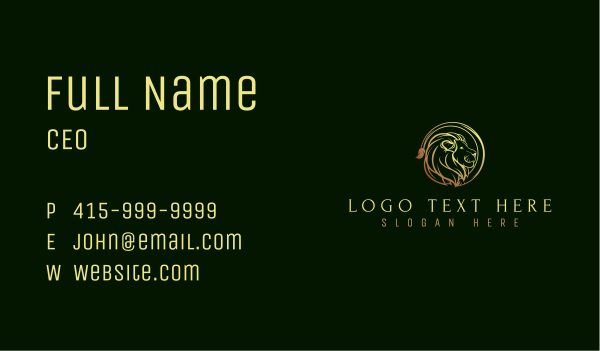 Luxury Wild Lion Business Card Design Image Preview