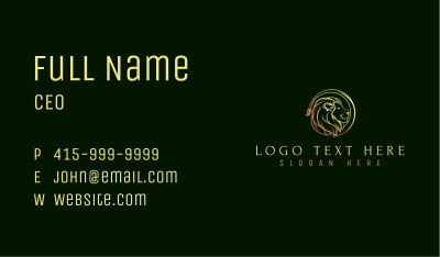 Luxury Wild Lion Business Card Image Preview