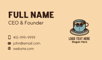Tuxedo Coffee Cup Business Card Image Preview