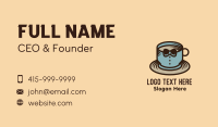 Tuxedo Coffee Cup Business Card Preview