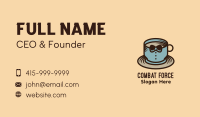 Tuxedo Coffee Cup Business Card Image Preview