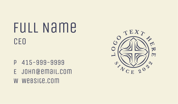 Religious Holy Cross Business Card Design Image Preview