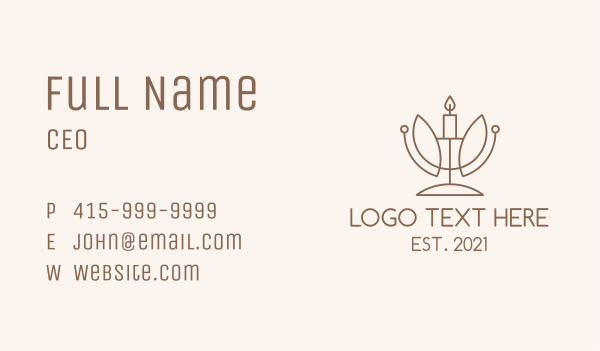 Candle Lamp Decoration Business Card Design Image Preview