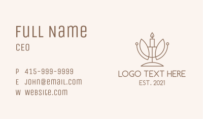 Candle Lamp Decoration Business Card Image Preview