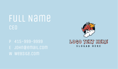 Dragon Smoke Cloud Business Card Image Preview