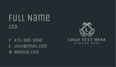 Elegant Ornament Crest Business Card Image Preview