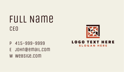 Floor Tile Home Improvement Business Card Image Preview