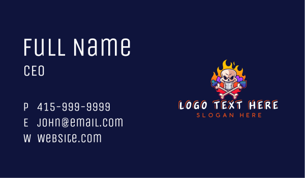 Gaming Casino Skull Business Card Design Image Preview