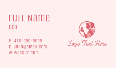 Pastry Cupcake Woman  Business Card