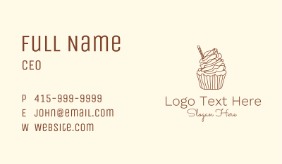 Delicious Chocolate Cupcake Business Card Image Preview