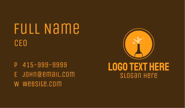 Orange Beer Bottle  Business Card Design Image Preview