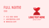 Hourglass Wine Glass  Business Card Image Preview