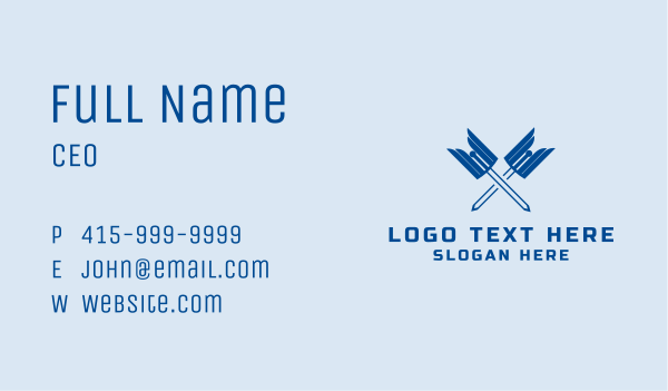 Winged Sword Weapon  Business Card Design Image Preview