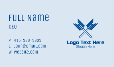 Winged Sword Weapon  Business Card