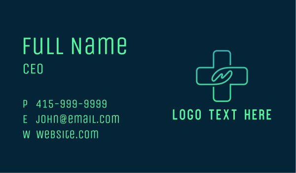 Medical Hand Cross Business Card Design Image Preview
