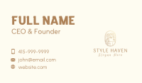 Golden Elegant Woman Business Card Design