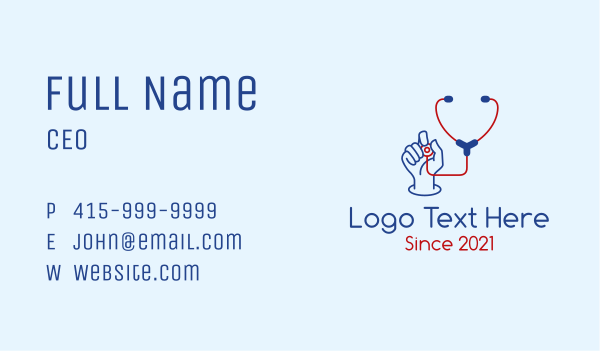Doctor Medical Checkup  Business Card Design Image Preview