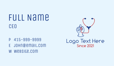 Doctor Medical Checkup  Business Card