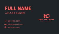 Multimedia Agency Letter K Business Card Design