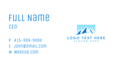 Icy Mountain Peak Business Card Image Preview