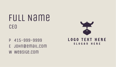 Medieval Viking Warrior Business Card Image Preview