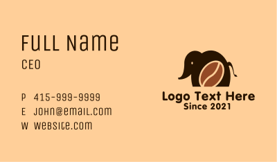 Elephant Coffee Farm  Business Card Image Preview