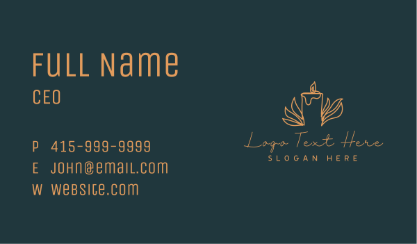 Candle Light Ornament Business Card Design Image Preview