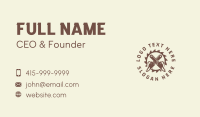 Sawmill Chainsaw Woodwork Business Card Design