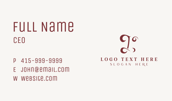 Red Boutique Letter I Business Card Design Image Preview