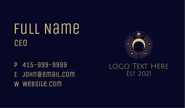 Celestial Bodies Atrology Business Card Design Image Preview