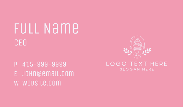 Sweet Cake Catering Business Card Design Image Preview