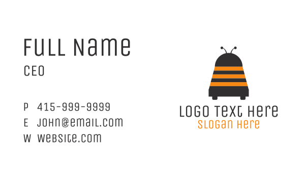 Bee Wasp Insect Robot Droid Business Card Design Image Preview