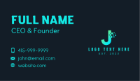 Gradient Pixel Letter J Business Card Image Preview
