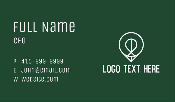 Eco GPS Location Pin  Business Card Design Image Preview