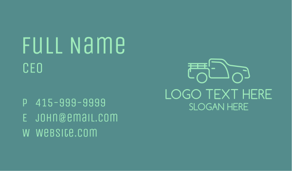 Green Farm Truck  Business Card Design Image Preview