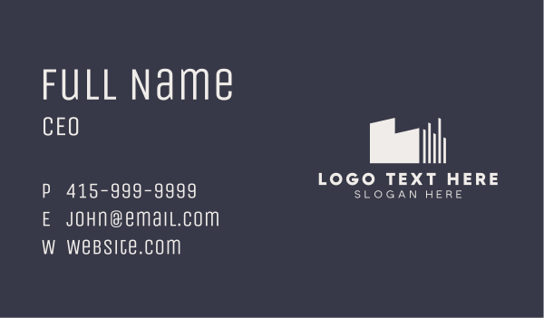 Gray Storehouse Building  Business Card Design Image Preview