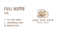 Minimalistic Puppy Outline Business Card Image Preview