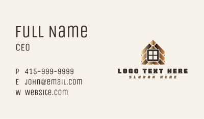 Wooden Tile House Business Card Image Preview