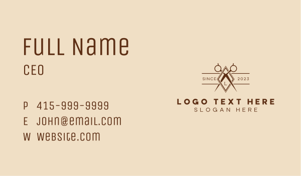 Upscale Shears Boutique Business Card Design Image Preview