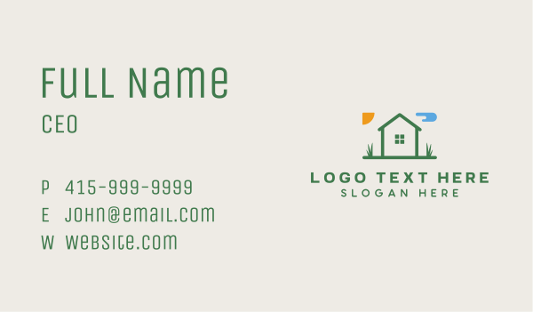 House Lawn Garden Business Card Design Image Preview