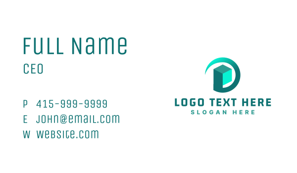 Multimedia Cube Network Business Card Design Image Preview